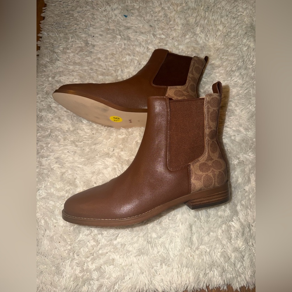 🆕 🤎COACH brown ankle boots women - Picture 4 of 10